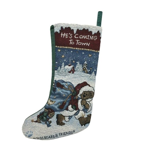 Boyds Bears & Friends Christmas Stocking Santa USA